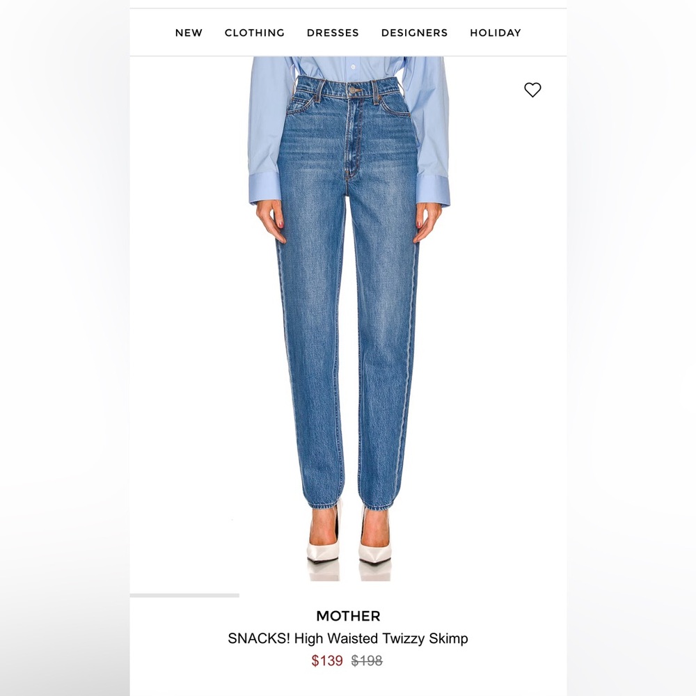 Mother Twizzy skimp high waisted jeans